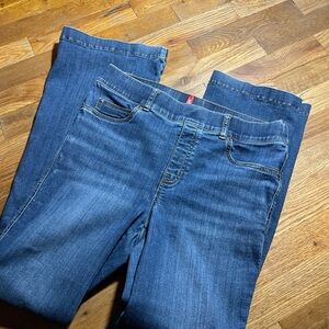 SPANX Blue Denim flare legging Jeans size large